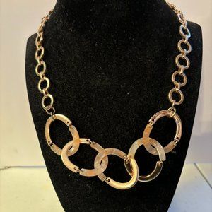 Beautiful Gold and Pink Circle Necklace